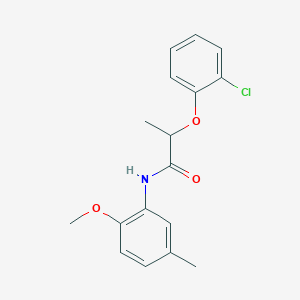 molecular formula C17H18ClNO3 B4737179 2-(2-chlorophenoxy)-N-(2-methoxy-5-methylphenyl)propanamide 