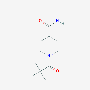 molecular formula C12H22N2O2 B4737190 1-(2,2-dimethylpropanoyl)-N-methyl-4-piperidinecarboxamide 