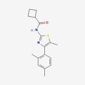 molecular formula C17H20N2OS B4737212 N-[4-(2,4-dimethylphenyl)-5-methyl-1,3-thiazol-2-yl]cyclobutanecarboxamide 