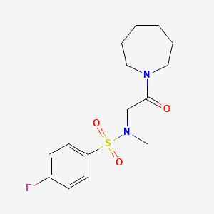 molecular formula C15H21FN2O3S B4737217 N-(2-Azepan-1-yl-2-oxo-ethyl)-4-fluoro-N-methyl-benzenesulfonamide 