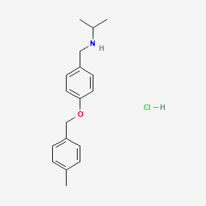 molecular formula C18H24ClNO B4737260 N-{4-[(4-methylbenzyl)oxy]benzyl}propan-2-amine hydrochloride 