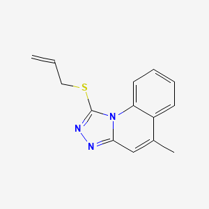 molecular formula C14H13N3S B4737265 1-(allylthio)-5-methyl[1,2,4]triazolo[4,3-a]quinoline 