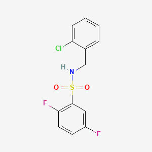 molecular formula C13H10ClF2NO2S B4737285 N-(2-chlorobenzyl)-2,5-difluorobenzenesulfonamide 