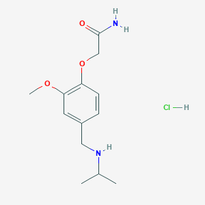 molecular formula C13H21ClN2O3 B4737306 2-{4-[(isopropylamino)methyl]-2-methoxyphenoxy}acetamide hydrochloride 