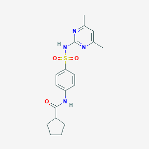 N-[4-[(4,6-dimethylpyrimidin-2-yl)sulfamoyl]phenyl]cyclopentanecarboxamide