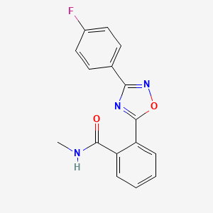 molecular formula C16H12FN3O2 B4737310 2-[3-(4-fluorophenyl)-1,2,4-oxadiazol-5-yl]-N-methylbenzamide 