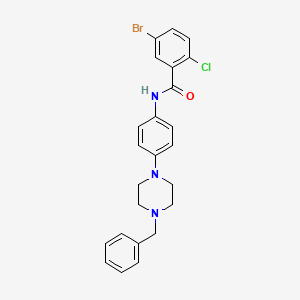molecular formula C24H23BrClN3O B4737355 N-[4-(4-benzyl-1-piperazinyl)phenyl]-5-bromo-2-chlorobenzamide 