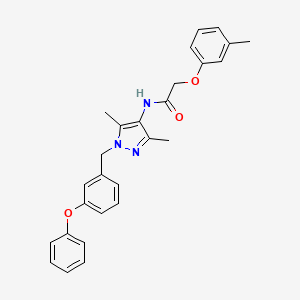 molecular formula C27H27N3O3 B4737364 N-[3,5-dimethyl-1-(3-phenoxybenzyl)-1H-pyrazol-4-yl]-2-(3-methylphenoxy)acetamide 