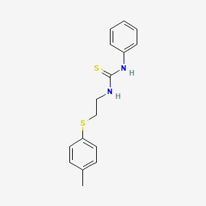 molecular formula C16H18N2S2 B4737401 N-{2-[(4-methylphenyl)thio]ethyl}-N'-phenylthiourea 