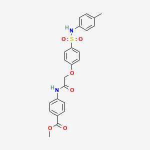 molecular formula C23H22N2O6S B4737414 methyl 4-{[(4-{[(4-methylphenyl)amino]sulfonyl}phenoxy)acetyl]amino}benzoate 
