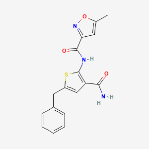 molecular formula C17H15N3O3S B4737453 N-[3-(aminocarbonyl)-5-benzyl-2-thienyl]-5-methyl-3-isoxazolecarboxamide 