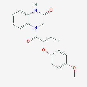 molecular formula C19H20N2O4 B4737489 4-[2-(4-methoxyphenoxy)butanoyl]-3,4-dihydro-2(1H)-quinoxalinone 