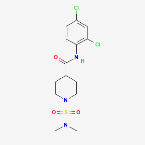 molecular formula C14H19Cl2N3O3S B4737499 N-(2,4-dichlorophenyl)-1-[(dimethylamino)sulfonyl]-4-piperidinecarboxamide 