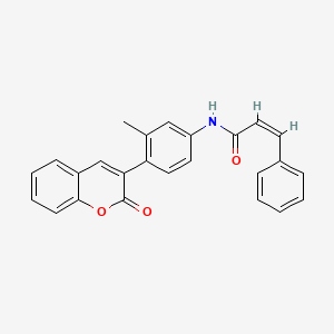 N-[3-methyl-4-(2-oxo-2H-chromen-3-yl)phenyl]-3-phenylacrylamide