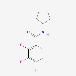 molecular formula C12H12F3NO B4737543 N-cyclopentyl-2,3,4-trifluorobenzamide 
