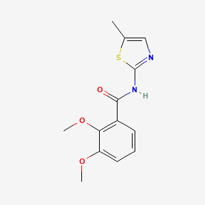 molecular formula C13H14N2O3S B4737559 2,3-dimethoxy-N-(5-methyl-1,3-thiazol-2-yl)benzamide 