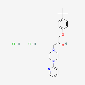 molecular formula C22H33Cl2N3O2 B4737642 1-(4-tert-butylphenoxy)-3-[4-(2-pyridinyl)-1-piperazinyl]-2-propanol dihydrochloride 