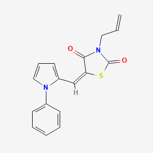 molecular formula C17H14N2O2S B4737646 3-allyl-5-[(1-phenyl-1H-pyrrol-2-yl)methylene]-1,3-thiazolidine-2,4-dione 
