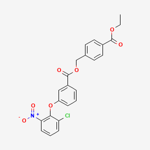 molecular formula C23H18ClNO7 B4737671 4-(ethoxycarbonyl)benzyl 3-(2-chloro-6-nitrophenoxy)benzoate 