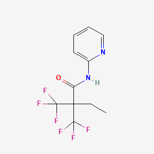 molecular formula C11H10F6N2O B4737692 N-2-pyridinyl-2,2-bis(trifluoromethyl)butanamide 