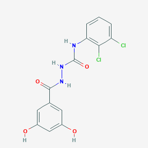 molecular formula C14H11Cl2N3O4 B4737722 N-(2,3-dichlorophenyl)-2-(3,5-dihydroxybenzoyl)hydrazinecarboxamide 