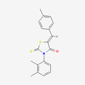 molecular formula C19H17NOS2 B4737754 3-(2,3-dimethylphenyl)-5-(4-methylbenzylidene)-2-thioxo-1,3-thiazolidin-4-one 