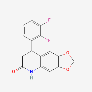 molecular formula C16H11F2NO3 B4737756 8-(2,3-difluorophenyl)-7,8-dihydro[1,3]dioxolo[4,5-g]quinolin-6(5H)-one 