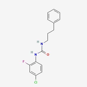 molecular formula C16H16ClFN2O B4737781 N-(4-chloro-2-fluorophenyl)-N'-(3-phenylpropyl)urea 