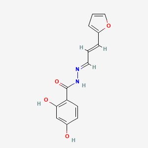 molecular formula C14H12N2O4 B4737798 N'-[3-(2-furyl)-2-propen-1-ylidene]-2,4-dihydroxybenzohydrazide 