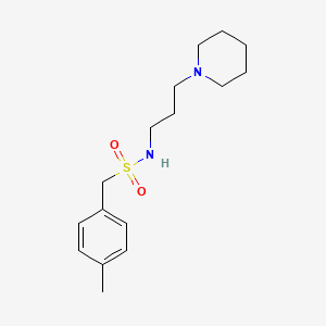 molecular formula C16H26N2O2S B4737817 1-(4-methylphenyl)-N-[3-(1-piperidinyl)propyl]methanesulfonamide 