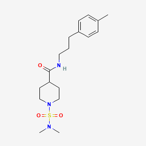 molecular formula C18H29N3O3S B4737842 1-[(dimethylamino)sulfonyl]-N-[3-(4-methylphenyl)propyl]-4-piperidinecarboxamide 