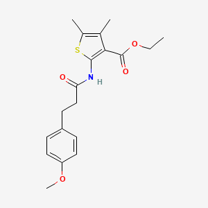 molecular formula C19H23NO4S B4737844 ethyl 2-{[3-(4-methoxyphenyl)propanoyl]amino}-4,5-dimethyl-3-thiophenecarboxylate 