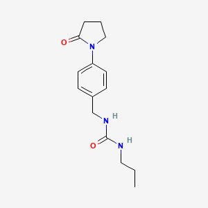 molecular formula C15H21N3O2 B4737850 N-[4-(2-oxo-1-pyrrolidinyl)benzyl]-N'-propylurea 