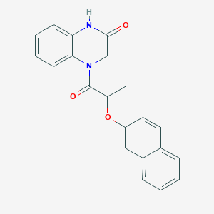 molecular formula C21H18N2O3 B4737855 4-[2-(2-naphthyloxy)propanoyl]-3,4-dihydro-2(1H)-quinoxalinone 