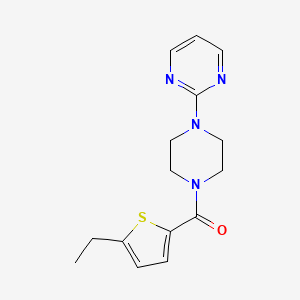 molecular formula C15H18N4OS B4737865 2-{4-[(5-ethyl-2-thienyl)carbonyl]-1-piperazinyl}pyrimidine 