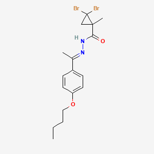molecular formula C17H22Br2N2O2 B4737873 2,2-dibromo-N'-[1-(4-butoxyphenyl)ethylidene]-1-methylcyclopropanecarbohydrazide 