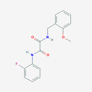 molecular formula C16H15FN2O3 B4737899 N-(2-fluorophenyl)-N'-(2-methoxybenzyl)ethanediamide 