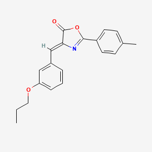 molecular formula C20H19NO3 B4737910 2-(4-methylphenyl)-4-(3-propoxybenzylidene)-1,3-oxazol-5(4H)-one 
