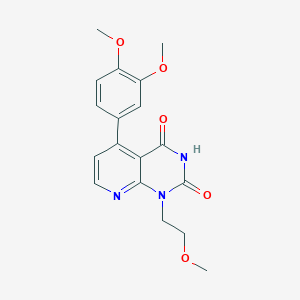 molecular formula C18H19N3O5 B4737918 5-(3,4-dimethoxyphenyl)-1-(2-methoxyethyl)pyrido[2,3-d]pyrimidine-2,4(1H,3H)-dione 