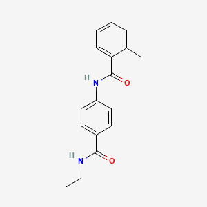 molecular formula C17H18N2O2 B4737958 N-{4-[(ethylamino)carbonyl]phenyl}-2-methylbenzamide 