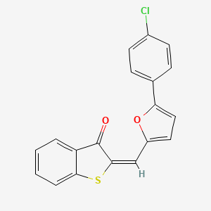 molecular formula C19H11ClO2S B4737986 2-{[5-(4-chlorophenyl)-2-furyl]methylene}-1-benzothiophen-3(2H)-one 