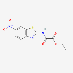 molecular formula C11H9N3O5S B4738010 ethyl [(6-nitro-1,3-benzothiazol-2-yl)amino](oxo)acetate 