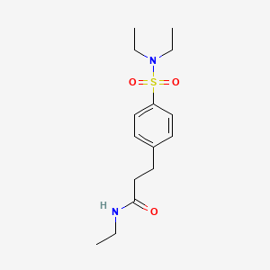 molecular formula C15H24N2O3S B4738017 3-{4-[(diethylamino)sulfonyl]phenyl}-N-ethylpropanamide 