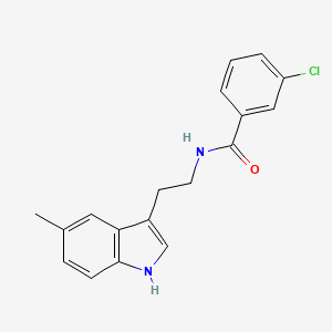 molecular formula C18H17ClN2O B4738037 3-chloro-N-[2-(5-methyl-1H-indol-3-yl)ethyl]benzamide 
