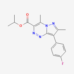 molecular formula C17H17FN4O2 B4738090 isopropyl 8-(4-fluorophenyl)-4,7-dimethylpyrazolo[5,1-c][1,2,4]triazine-3-carboxylate 
