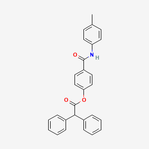 molecular formula C28H23NO3 B4738121 4-{[(4-methylphenyl)amino]carbonyl}phenyl diphenylacetate 