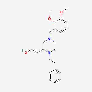 molecular formula C23H32N2O3 B4738122 2-[4-(2,3-dimethoxybenzyl)-1-(2-phenylethyl)-2-piperazinyl]ethanol 