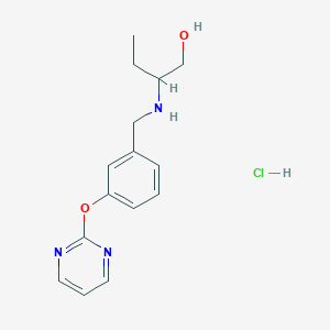 molecular formula C15H20ClN3O2 B4738128 2-{[3-(2-pyrimidinyloxy)benzyl]amino}-1-butanol hydrochloride 