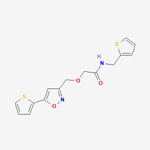 molecular formula C15H14N2O3S2 B4738149 2-{[5-(2-thienyl)-3-isoxazolyl]methoxy}-N-(2-thienylmethyl)acetamide 