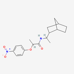 molecular formula C18H24N2O4 B4738170 N-(1-bicyclo[2.2.1]hept-2-ylethyl)-2-(4-nitrophenoxy)propanamide CAS No. 1052631-19-2